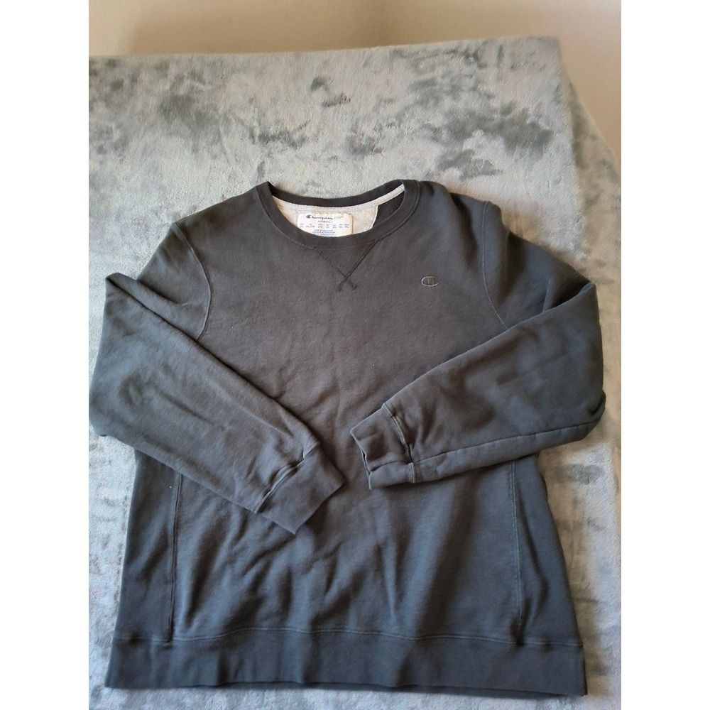 Champion Eco Authentic Crewneck Sweatshirt Dark Gray 2XL Women Athletic Pullover